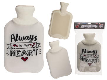 White hot water bottle
