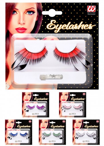 Artificial eyelashes extra long - two-tone
