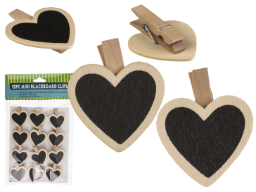 Wooden black board with clip