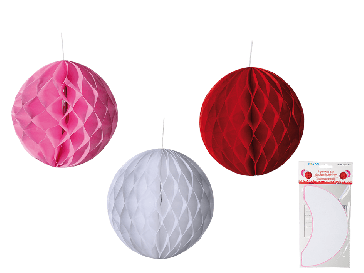 Paper deco ball with double side tape