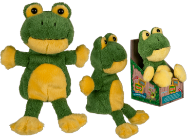 Plush frog with record & repeat function (incl. batteries) ca. 18 cm