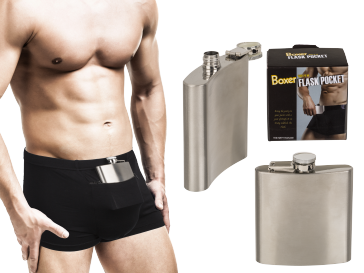 Fashion trunk with flask pocket