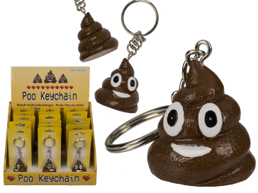 Polyresin Poo with metal key chain