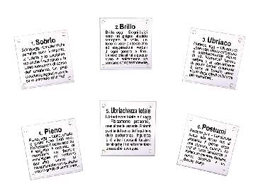 Glass Coaster with italian slogans