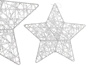 Christmas star with glitter for hanging