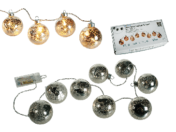 LED light chain with Christmas balls - damaged packaging (box)