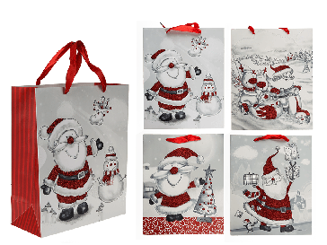 Vianočná darčeková taška Santa 26x32cm