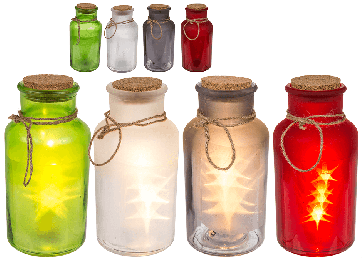 Glass bottle with jute string & 5 LED