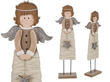 Wooden Angel with star