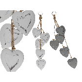 Wooden decoration hanger with 5  hearts
