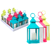 Plastic lantern with LED candle