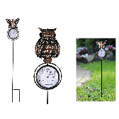 Metal garden stick owl & butterfly
