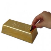 Ceramic Savings Box with lock Gold Bar