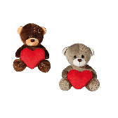 Plush bear with red heart