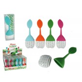 Silicone tea stainer with ceramic mesh