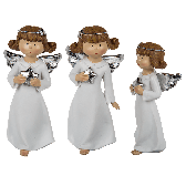 Standing polyersin angel with silver coloured star