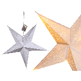 White paper christmas star with LED