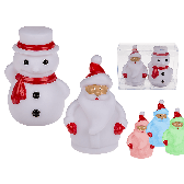 Plastic Santa & Snowman with colour changing  LED