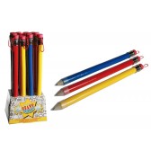 Giant pencil with rubber