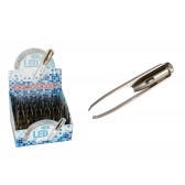 Stainless steel tweezer with LED (incl. batteries) ca. 9 cm