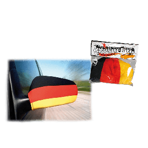 Car side mirror flag with rubber string