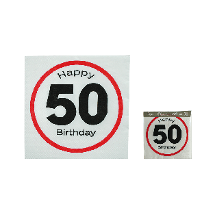 Paper napkins  Happy Birthday - 50