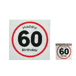 Paper napkins Happy Birthday - 60