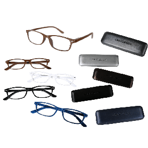 Reading glasses with plastic frame