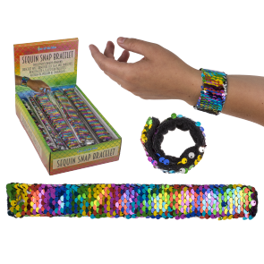 Sequin snap bracelet