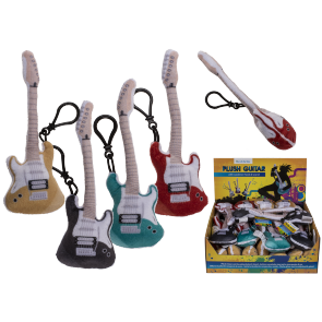 Plush guitar with carabiner hook &  sound (incl. batteries) ca. 17