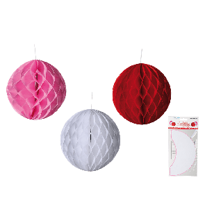 Paper deco ball with double side tape