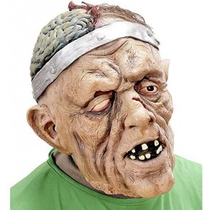 Halloween mask Monster with an operated brain