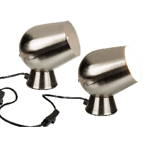 Silver metal table lamp IV