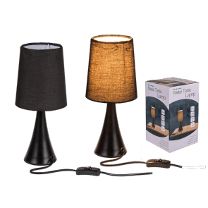 Black plastic table lamp III