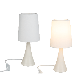 White plastic table lamp III