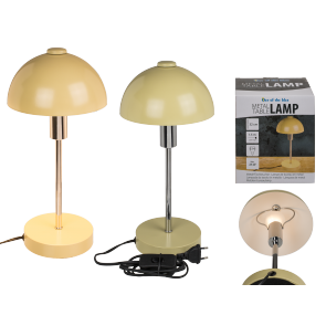 Cream coloured metal table lamp I