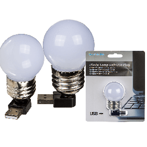Plastic lamp with USB plug