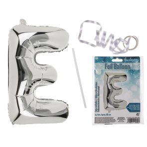 Silver coloured foil balloon