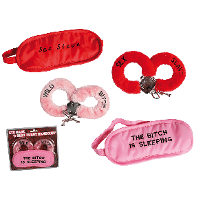 Plush hand cuffs & plush eymask