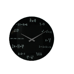 Black glass-Wall Clock