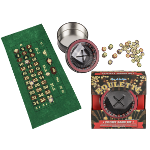Plastic pocket roulette Game set with roulette wheel