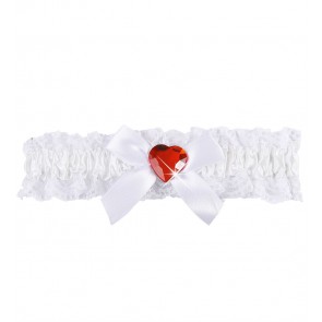 Wedding garter with deco pearls