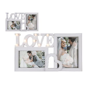 Illuminated plastic photo frame