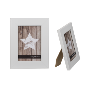 White plastic photo frame