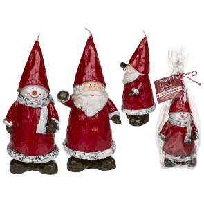 Candle Santa Claus & Snowman