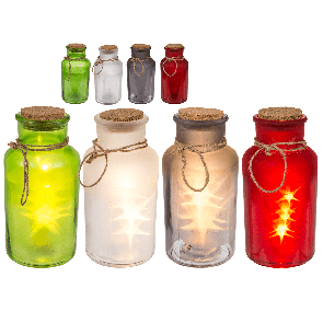 Glass bottle with jute string & 5 LED