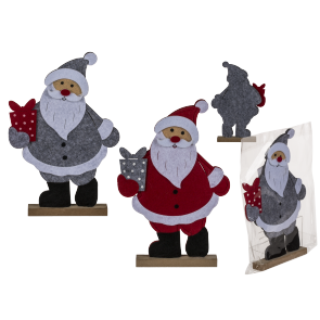 Felt Santa on wooden base