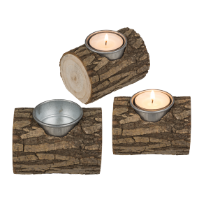 Wooden tealight holder