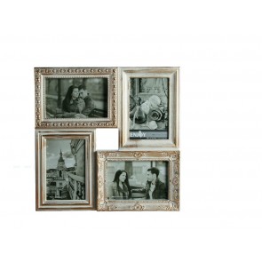 Cream-coloured plastic picture frame 34 x 34 cm