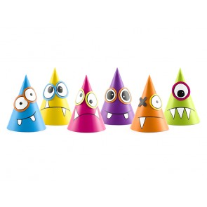 Party Hats Monsters, mix, 10cm, 1pack